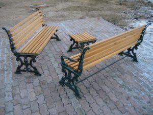 Скамейка чугунная «Пилат» со спинкой